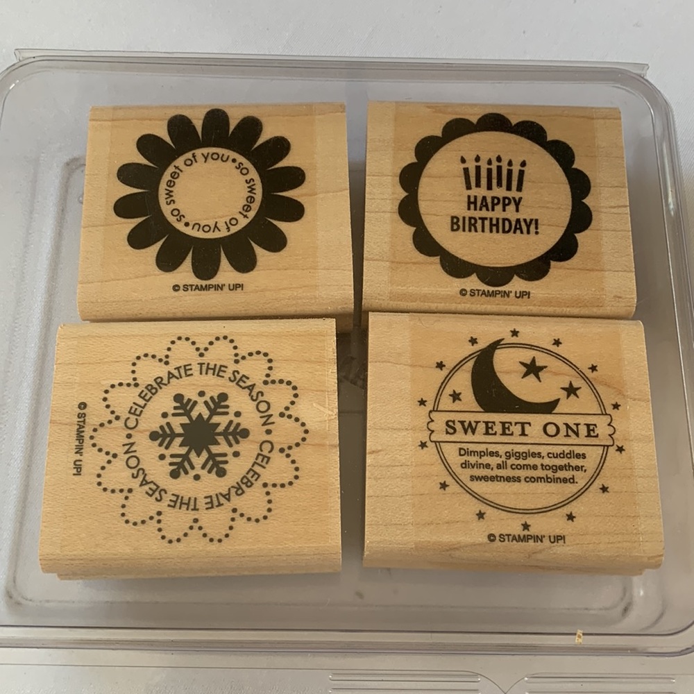 Stampin' Up SO MANY SCALLOPS Mounted Wood Stamp Set RETIRED